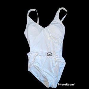 Beautiful Micheal Kors SwimSuit Only worn once. Not see through. Gold emblem